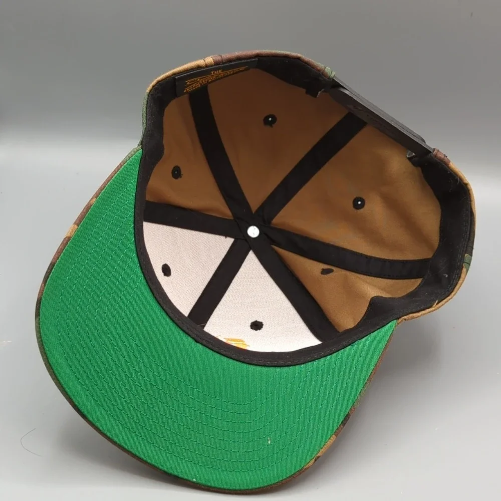 Fxck Cancer Camo Orange Snapback Hat Cap Yupoong OSFA Adjustable